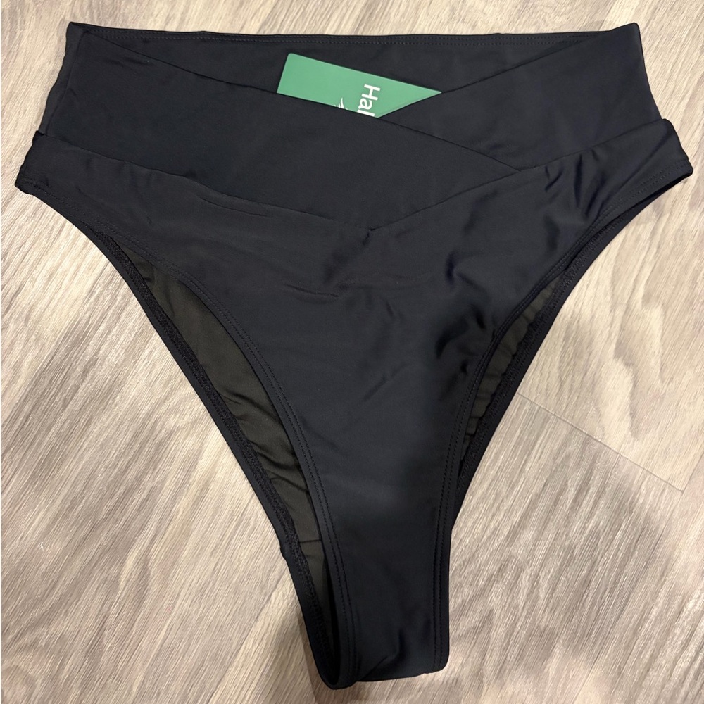 HALARA Black Crossover Swim Bottoms
